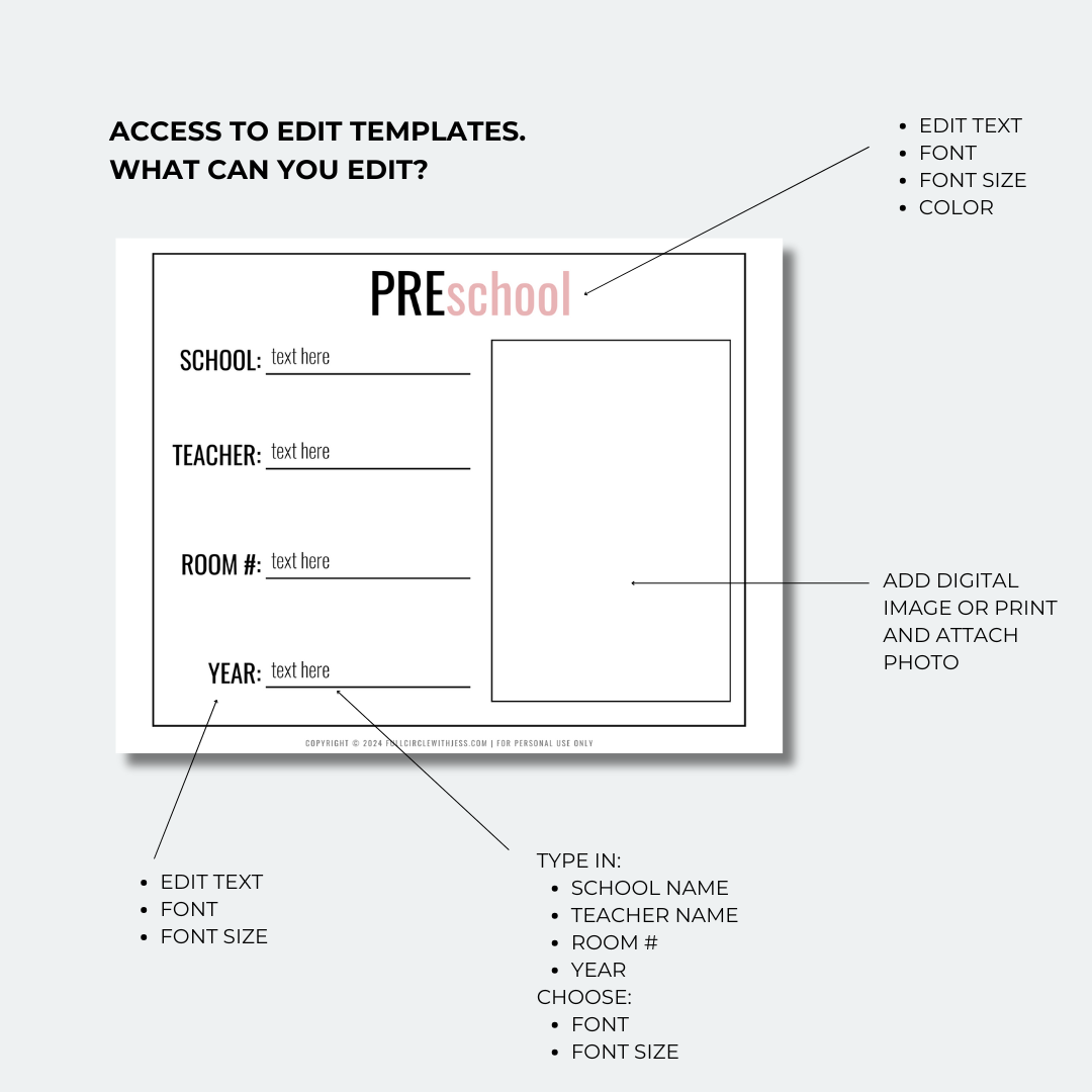 memory bin labels personalized