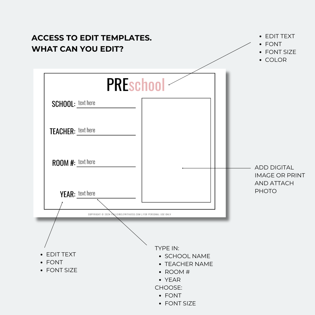 Memory Bin Printables